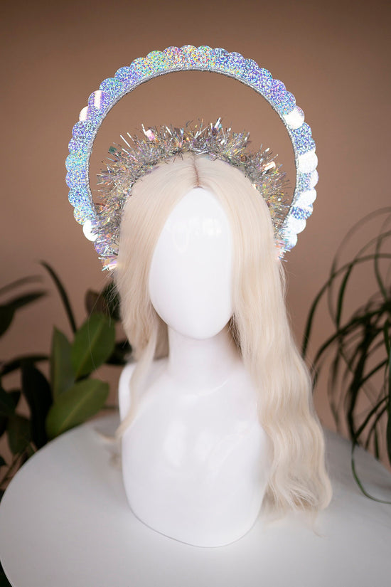 SALE Party crown, Festival crown, Festive season, New Year’s Eve party, New Year’s Eve headband, Halo crown, Goddess crown, Silver crown