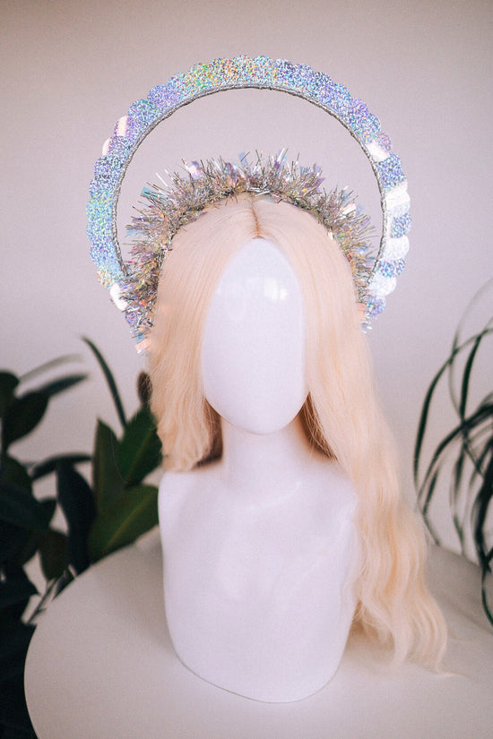 SALE Party crown, Festival crown, Festive season, New Year’s Eve party, New Year’s Eve headband, Halo crown, Goddess crown, Silver crown