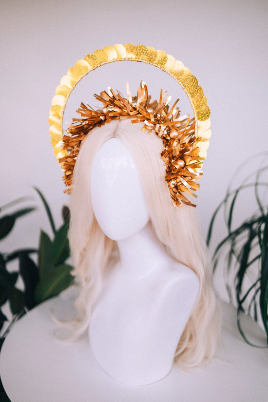 SALE Party crown, Festival crown, Festive season, New Year’s Eve party, New Year’s Eve headband, Halo crown, Goddess crown, Gold crown