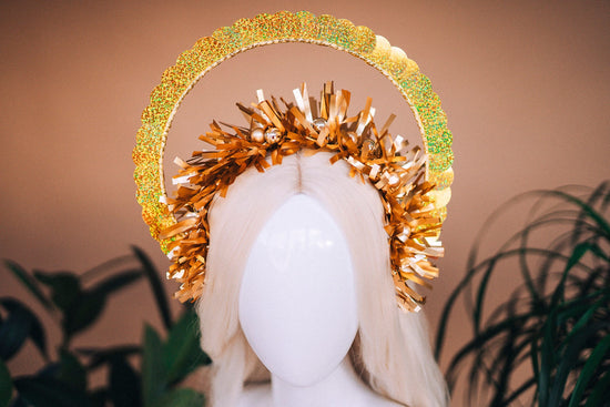 SALE Party crown, Festival crown, Festive season, New Year’s Eve party, New Year’s Eve headband, Halo crown, Goddess crown, Gold crown