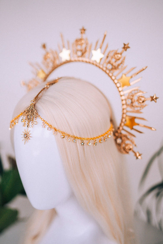 Sagittarius Zodiac Sign, Birthday headband, Birthday crown, Birthday party, Arrows, Gold halo crown, Gifts for her, Birthday gift, boho