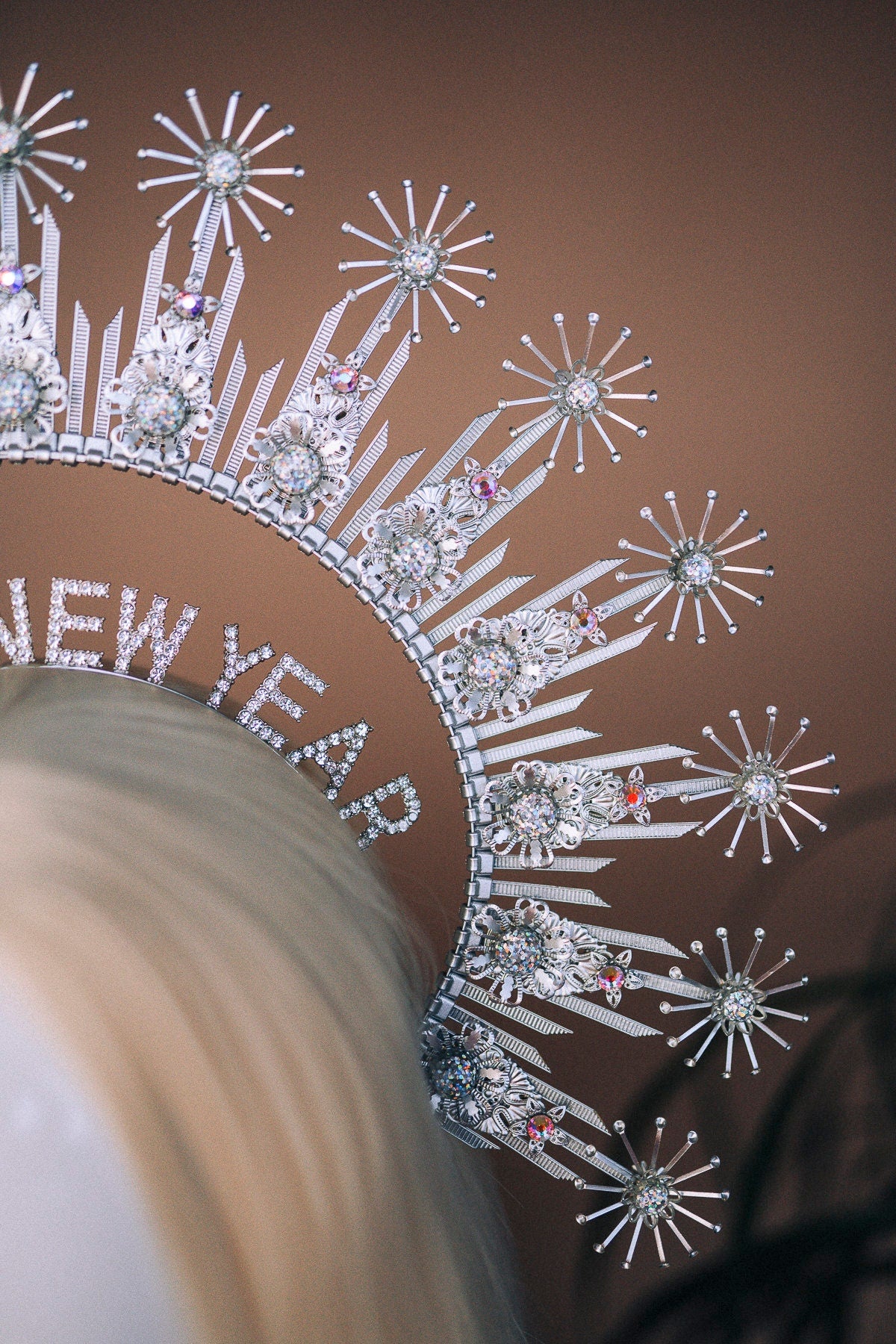 New Year’s Eve party, New Year’s Eve headband, Halo crown, Goddess crown, Silver crown, Happy New Year, Party outfit, Silver crown, Boho