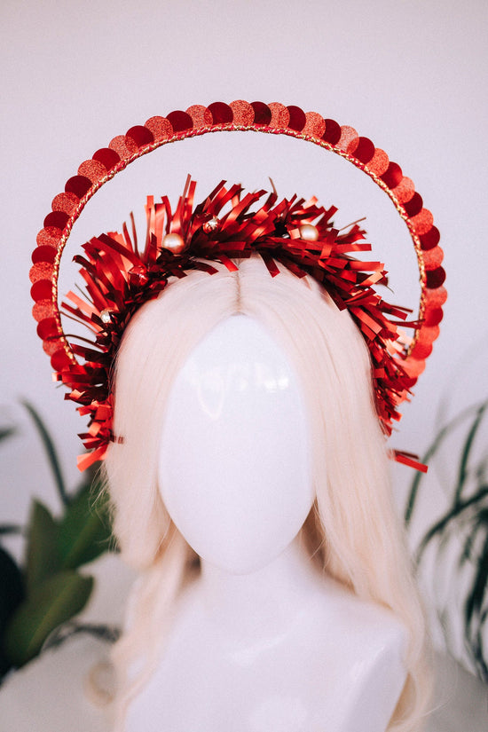 SALE Party crown, Festival crown, Festive season, New Year’s Eve party, New Year’s Eve headband, Halo crown, Goddess crown, Red crown