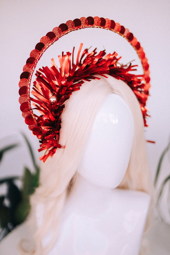 SALE Party crown, Festival crown, Festive season, New Year’s Eve party, New Year’s Eve headband, Halo crown, Goddess crown, Red crown