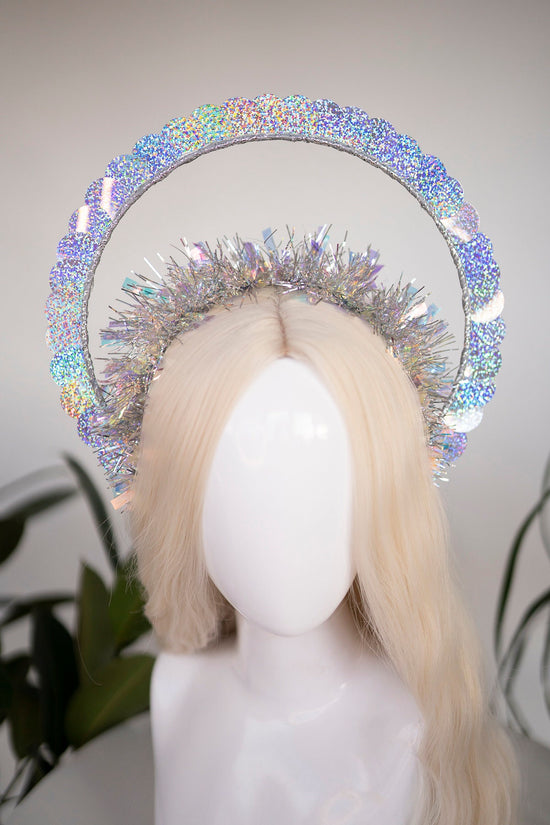 SALE Party crown, Festival crown, Festive season, New Year’s Eve party, New Year’s Eve headband, Halo crown, Goddess crown, Silver crown