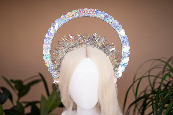 SALE Party crown, Festival crown, Festive season, New Year’s Eve party, New Year’s Eve headband, Halo crown, Goddess crown, Silver crown