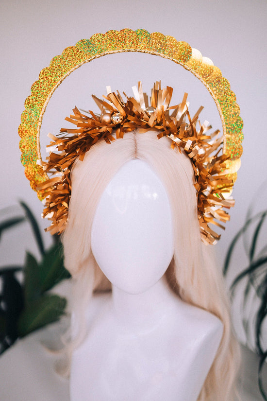 SALE Party crown, Festival crown, Festive season, New Year’s Eve party, New Year’s Eve headband, Halo crown, Goddess crown, Gold crown