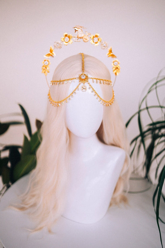 Capricorn Zodiac Sign, Birthday headband, Birthday crown, Birthday party, Capricorn crown, Gold crown, Gifts for her, Birthday gift, Boho