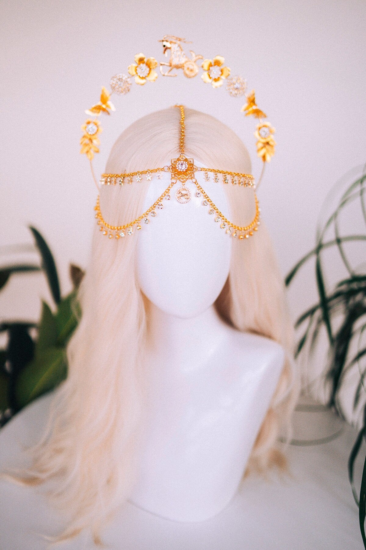 Capricorn Zodiac Sign, Birthday headband, Birthday crown, Birthday party, Capricorn crown, Gold crown, Gifts for her, Birthday gift, Boho