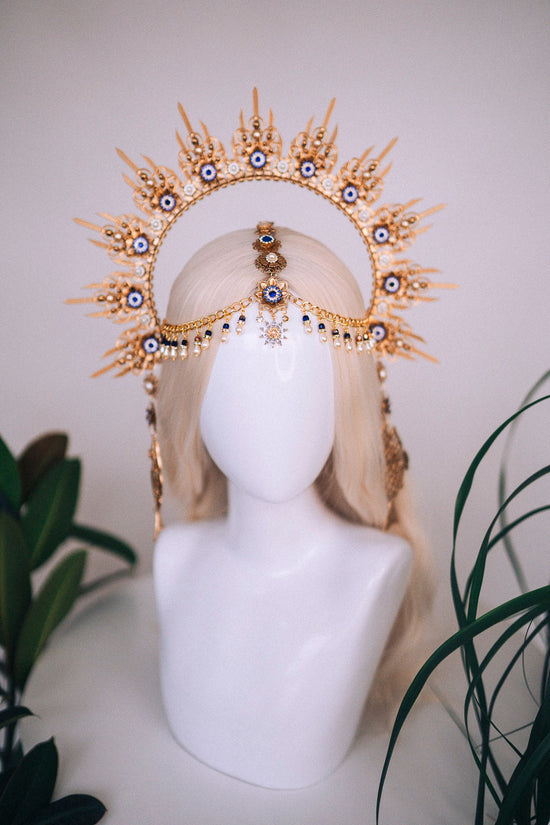 Pisces Zodiac signs, Zodiac sign jewellery, Pisces crown, Pisces girl, Birthday headband, Gold halo crown, Birthday crown, Gold headpiece