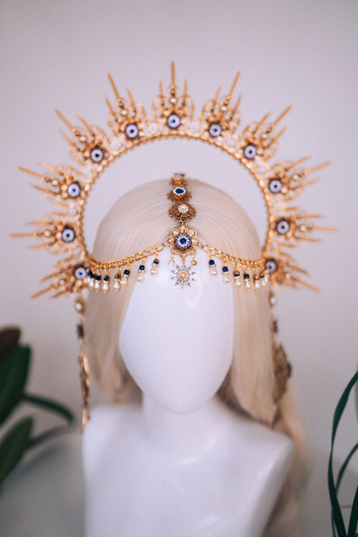 Pisces Zodiac signs, Zodiac sign jewellery, Pisces crown, Pisces girl, Birthday headband, Gold halo crown, Birthday crown, Gold headpiece