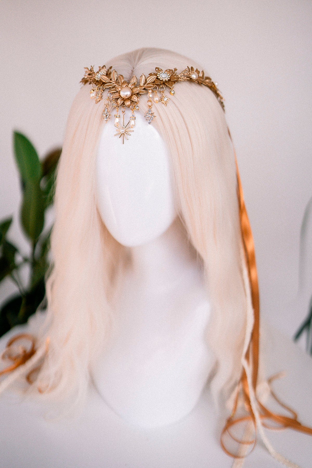 Gold Elven crown, Birthday headband, Birthday crown, Wedding crown, Gold crown, Gifts for her, Birthday gift, Bridal crown, Pisces crown