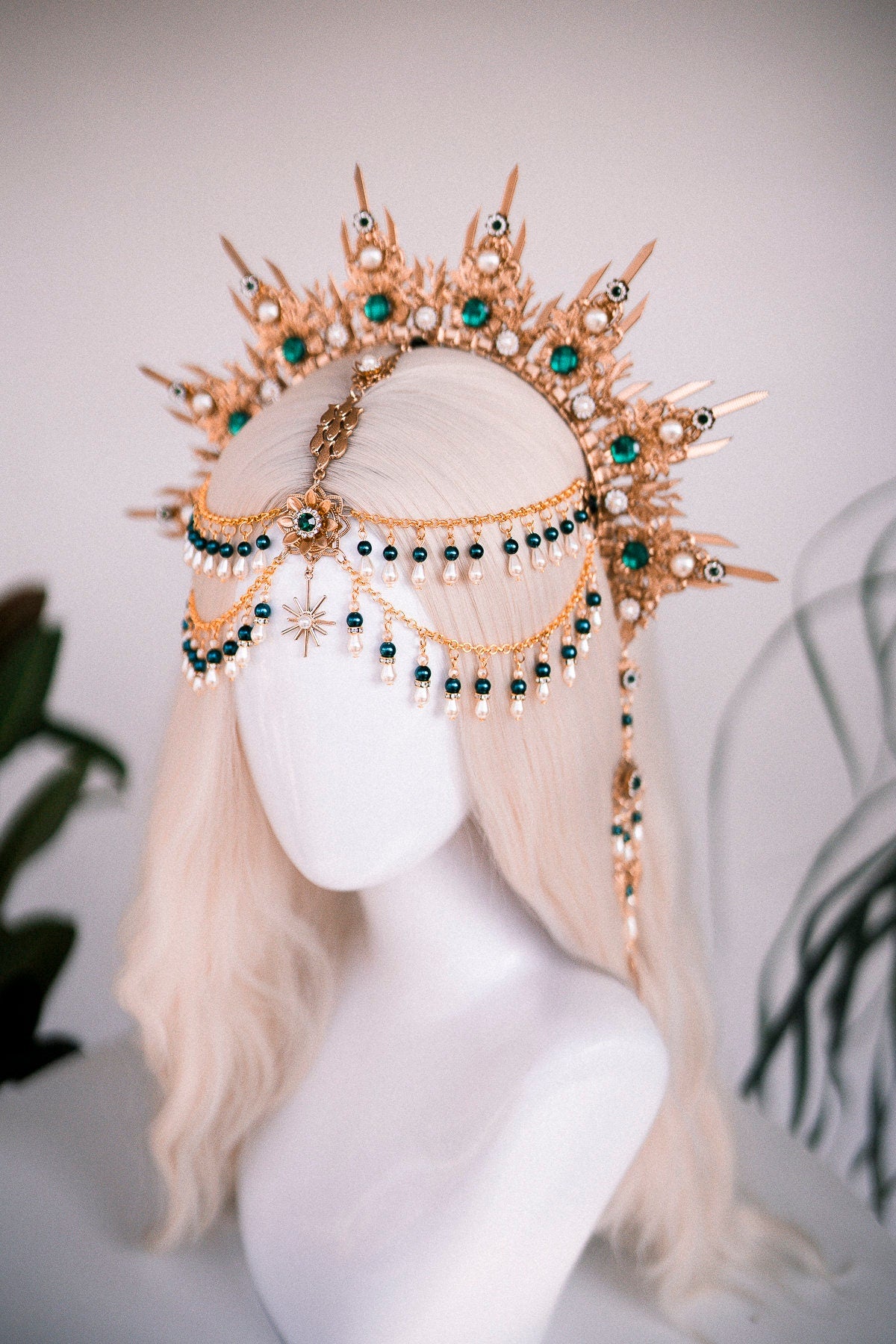 Pisces Zodiac signs, Zodiac sign jewellery, Pisces crown, Pisces girl, Birthday headband, Gold halo crown, Birthday crown, Gold headpiece