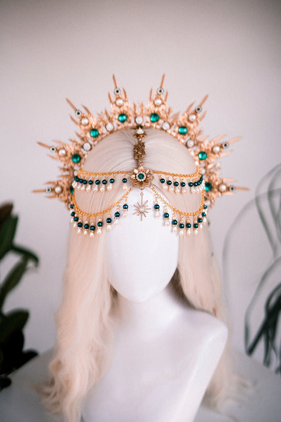 Pisces Zodiac signs, Zodiac sign jewellery, Pisces crown, Pisces girl, Birthday headband, Gold halo crown, Birthday crown, Gold headpiece