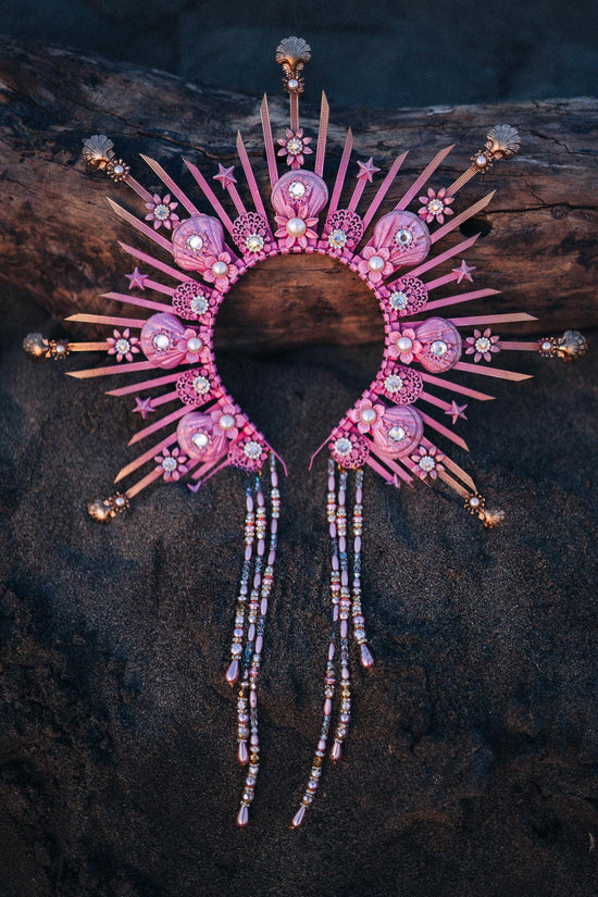 pink mermaid halo crown