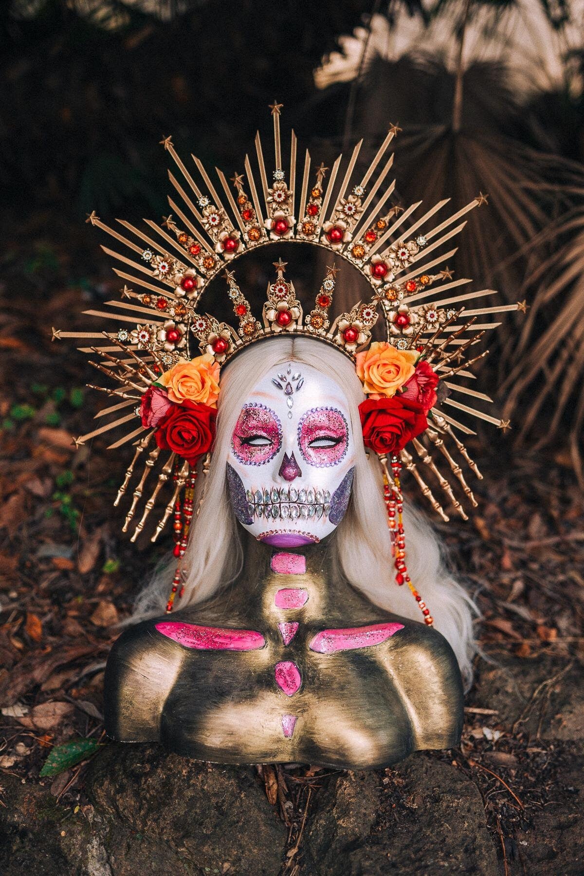 Gold Catrina crown