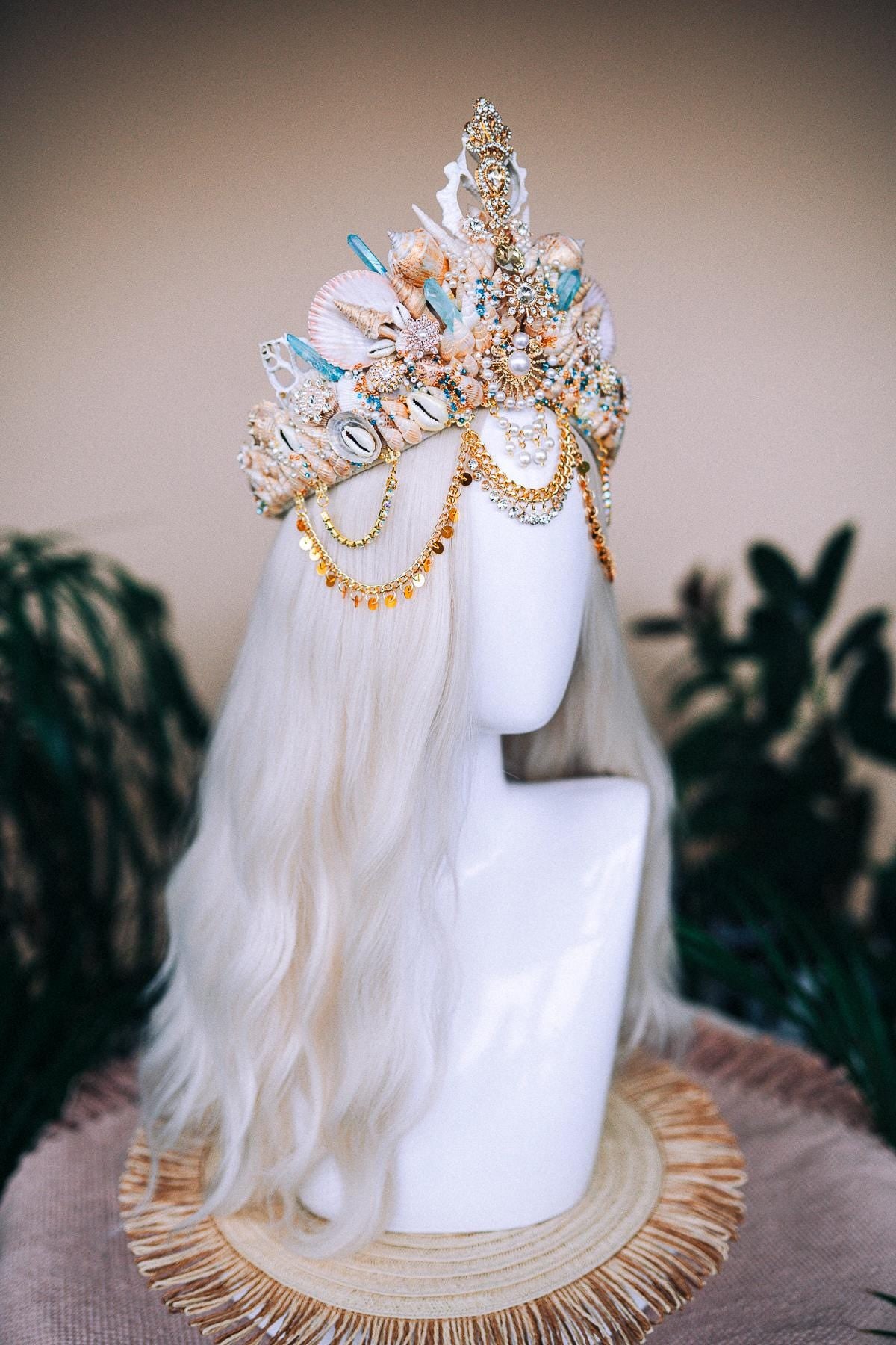 Mermaid Crown, Halloween costume, Shell crown, Fairy Crown, Mermaid tiara, Aquarius crown, Mermaid costume, Ariel little mermaid costume