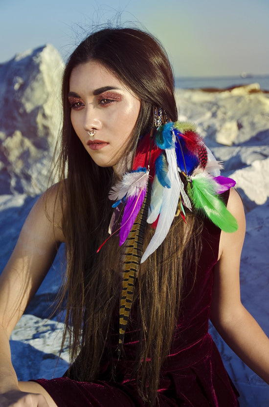 Colorful festival hair clip