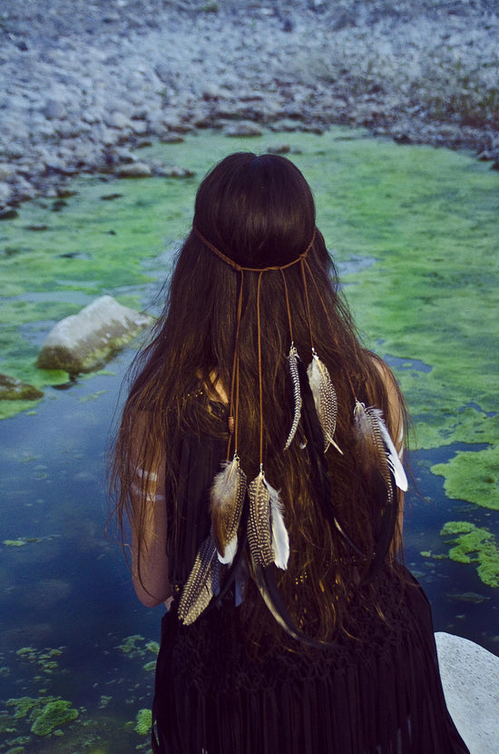 Feather headpiece, Boho style headband, Carnival headband, Feather headband, Feather hair extension, Festival jewelry, Halloween costume