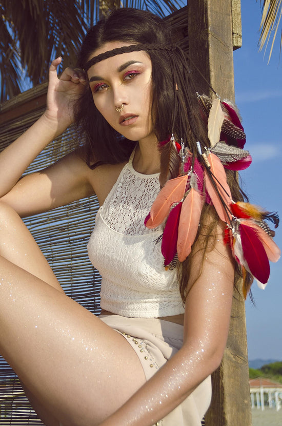 Cute festival style feather headband