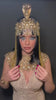 Cleopatra Costume Crown, Egyptian Headdress, Gold Snake Tiara, Halloween Headpiece, Mardi Gras Crown, Festival Queen Tiara, Carnival Crown