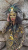 Cleopatra Feather Mask, Golden Cobra Masquerade, Peacock Feather Mask, Mardi Gras Carnival Mask, Cleopatra Costume Accessory, Festival Mask