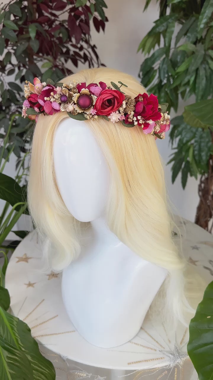 Gold Metal Flower Tiara Celestial Flower Crown - Be Something New