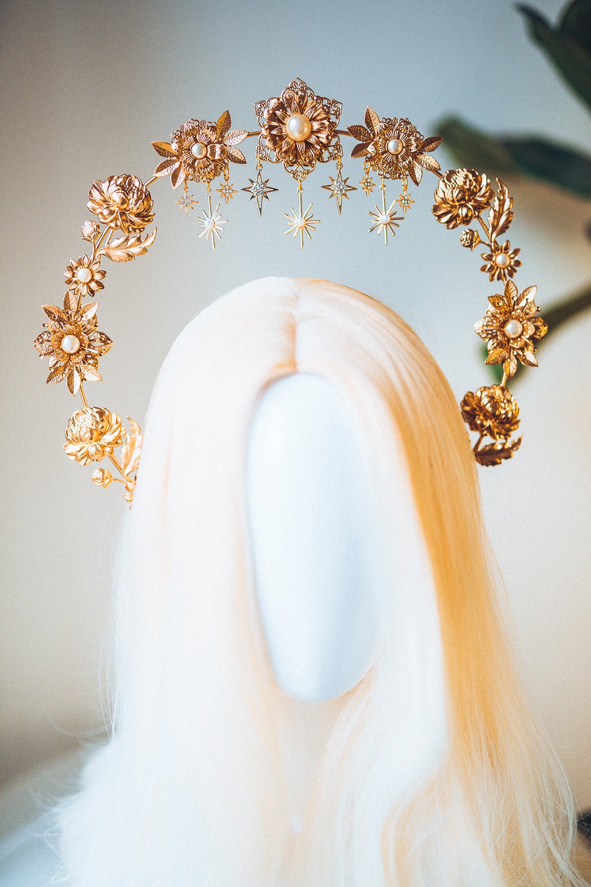 Beige Halo Crown Boho