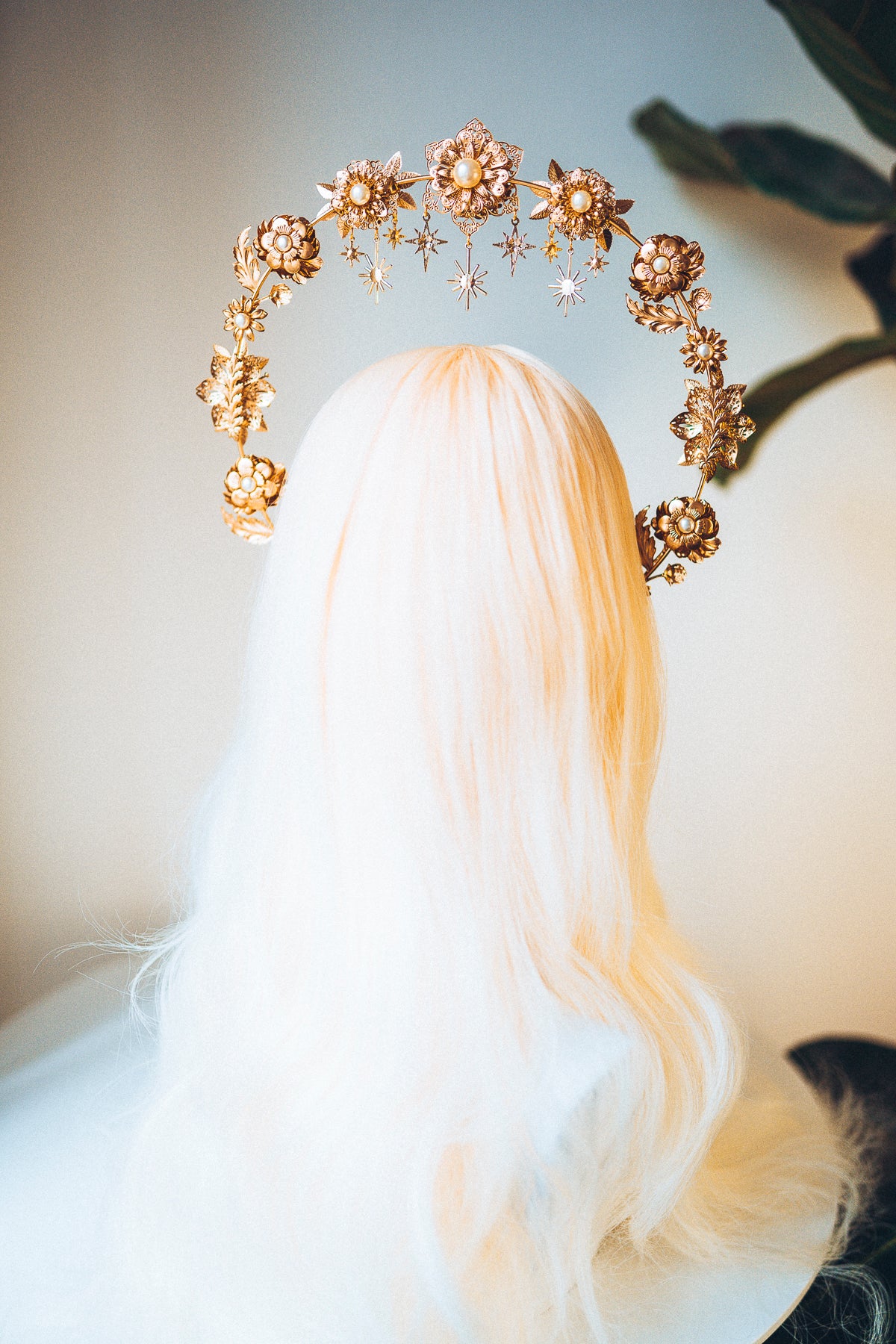 Beige Halo Crown Boho