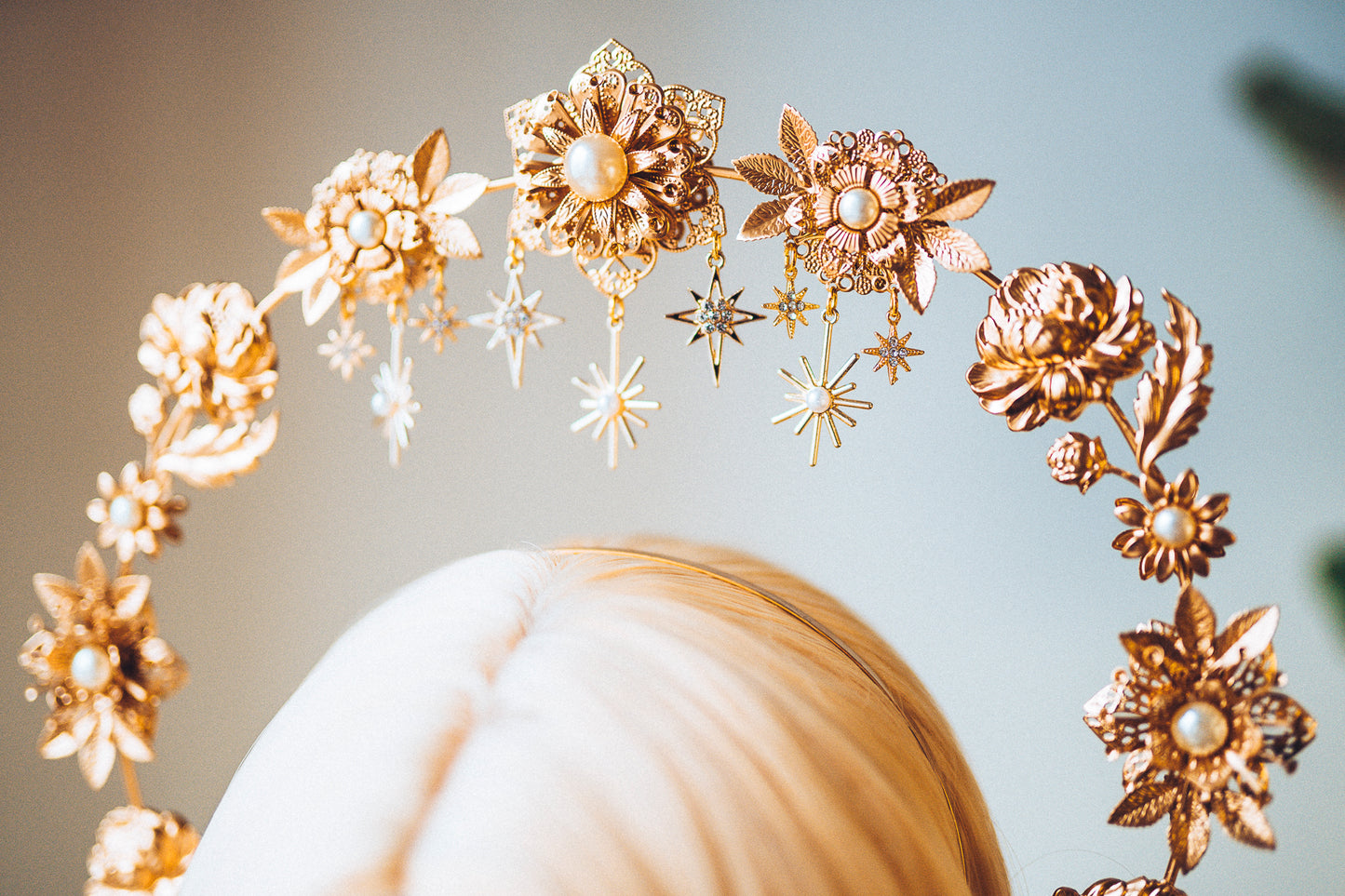 Beige Halo Crown Boho