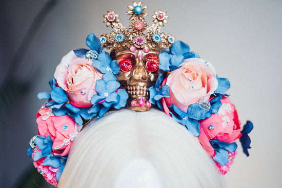 Flower Sugar Skull Crown